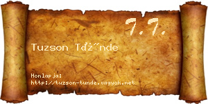 Tuzson Tünde névjegykártya